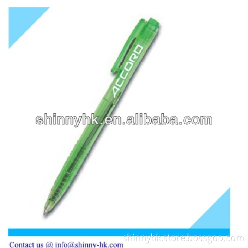 Green Color cheap ballpoint plastic pen